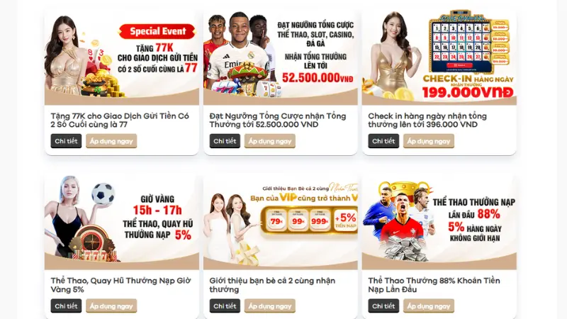 Khuyến mãi thể thao uw99