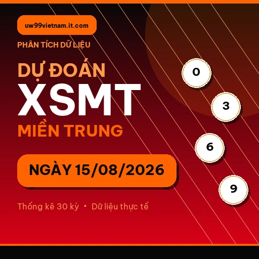 Dự đoán XSMT ngày 15/08/2026.
